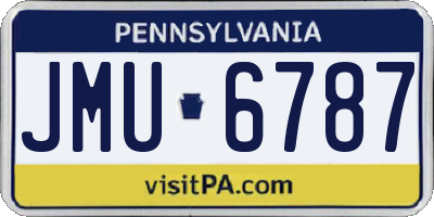 PA license plate JMU6787