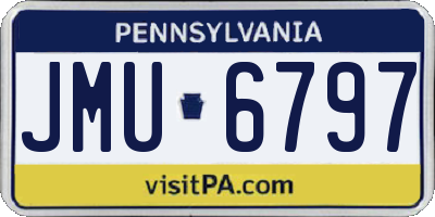 PA license plate JMU6797