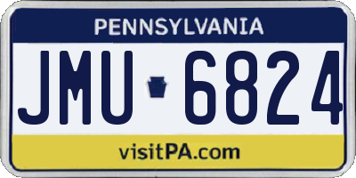 PA license plate JMU6824