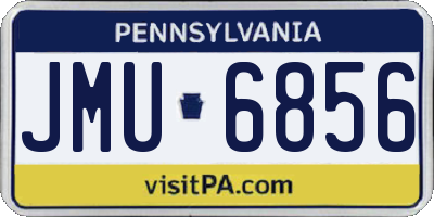 PA license plate JMU6856