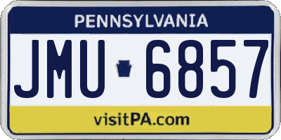PA license plate JMU6857