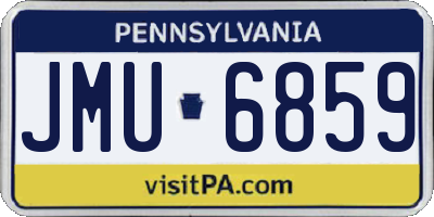 PA license plate JMU6859