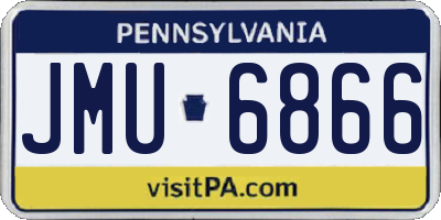 PA license plate JMU6866