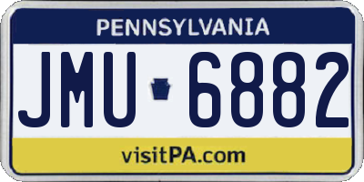 PA license plate JMU6882