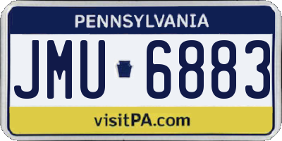 PA license plate JMU6883