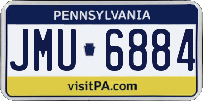 PA license plate JMU6884