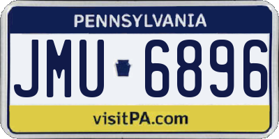PA license plate JMU6896
