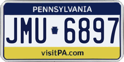 PA license plate JMU6897
