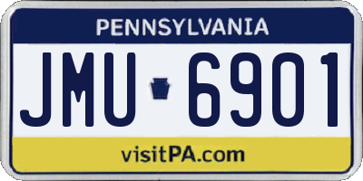 PA license plate JMU6901
