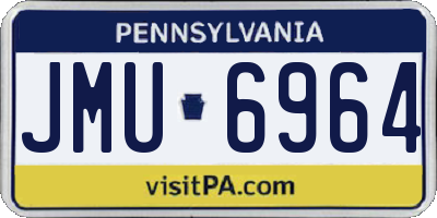 PA license plate JMU6964