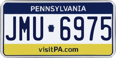 PA license plate JMU6975