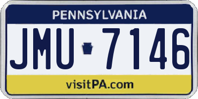 PA license plate JMU7146