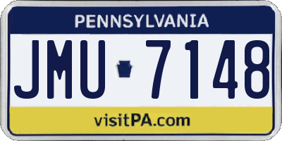 PA license plate JMU7148