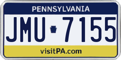 PA license plate JMU7155