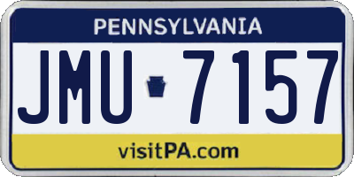PA license plate JMU7157