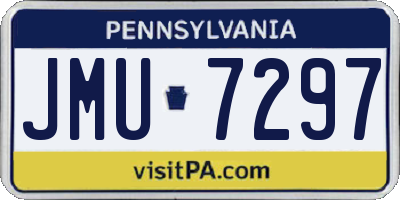 PA license plate JMU7297