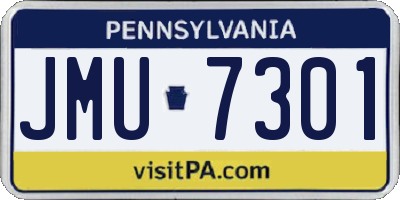 PA license plate JMU7301