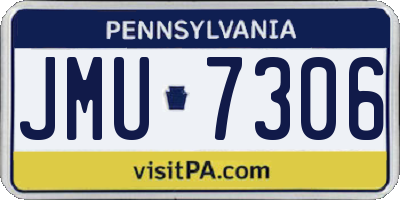 PA license plate JMU7306