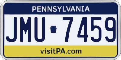 PA license plate JMU7459