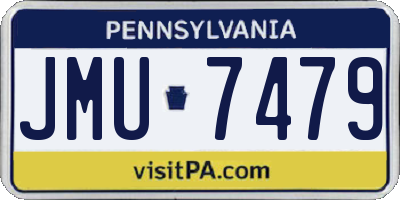 PA license plate JMU7479