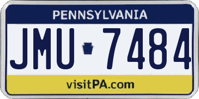 PA license plate JMU7484