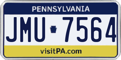 PA license plate JMU7564