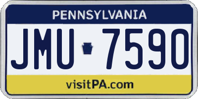 PA license plate JMU7590