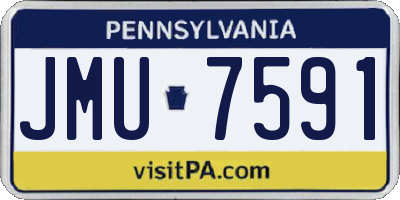 PA license plate JMU7591