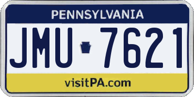 PA license plate JMU7621