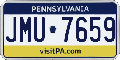 PA license plate JMU7659