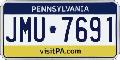 PA license plate JMU7691