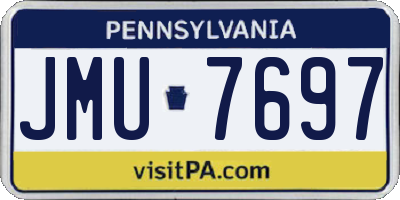 PA license plate JMU7697