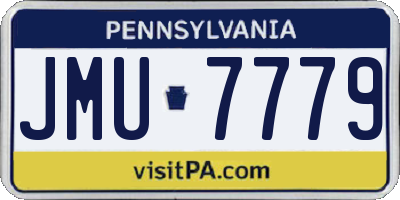 PA license plate JMU7779