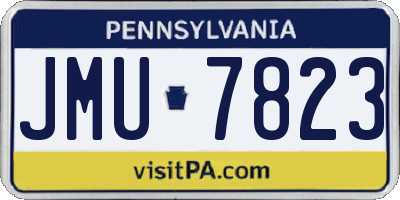 PA license plate JMU7823