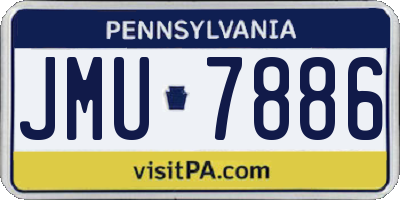 PA license plate JMU7886