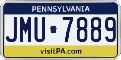 PA license plate JMU7889
