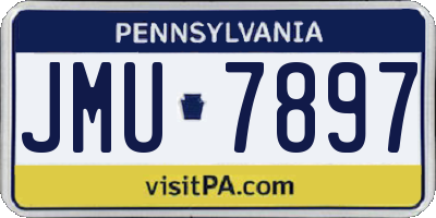 PA license plate JMU7897