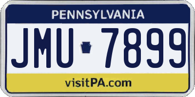PA license plate JMU7899