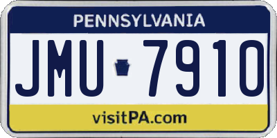 PA license plate JMU7910