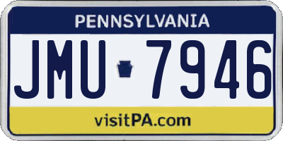 PA license plate JMU7946
