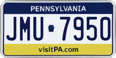 PA license plate JMU7950