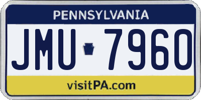 PA license plate JMU7960