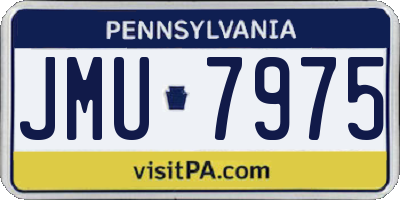 PA license plate JMU7975
