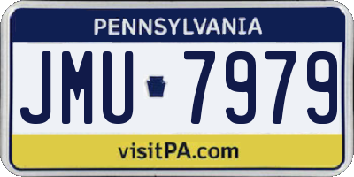 PA license plate JMU7979