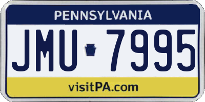 PA license plate JMU7995