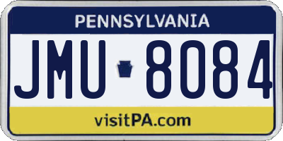 PA license plate JMU8084