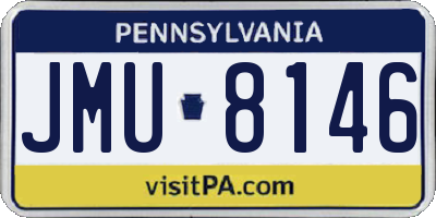 PA license plate JMU8146