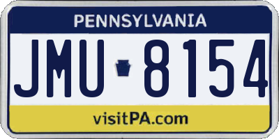 PA license plate JMU8154