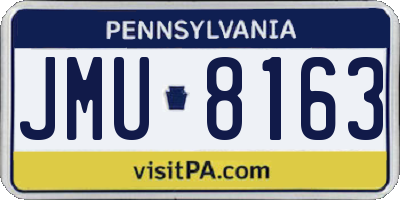 PA license plate JMU8163