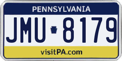 PA license plate JMU8179